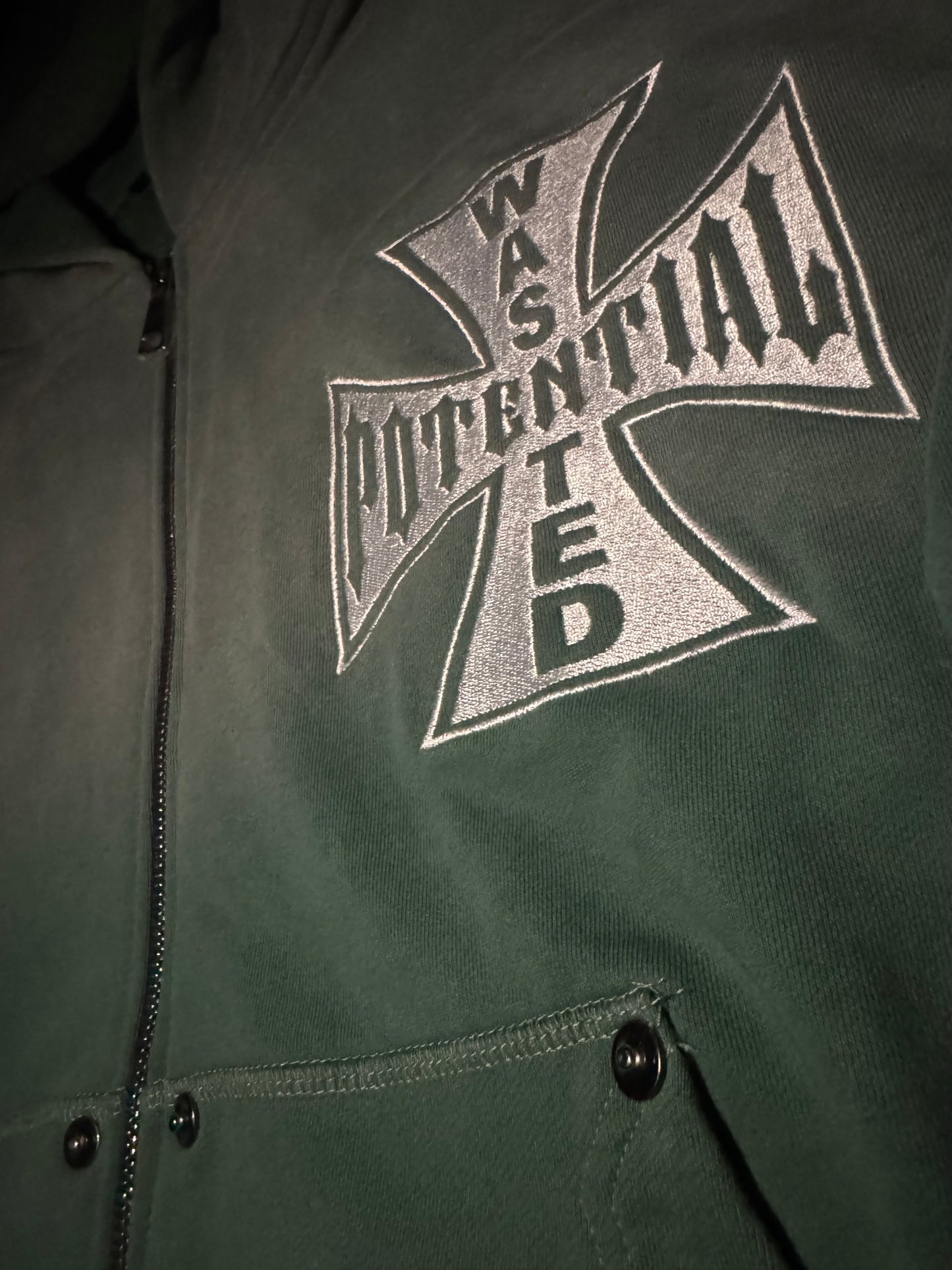Studded Iron Cross Hoodie