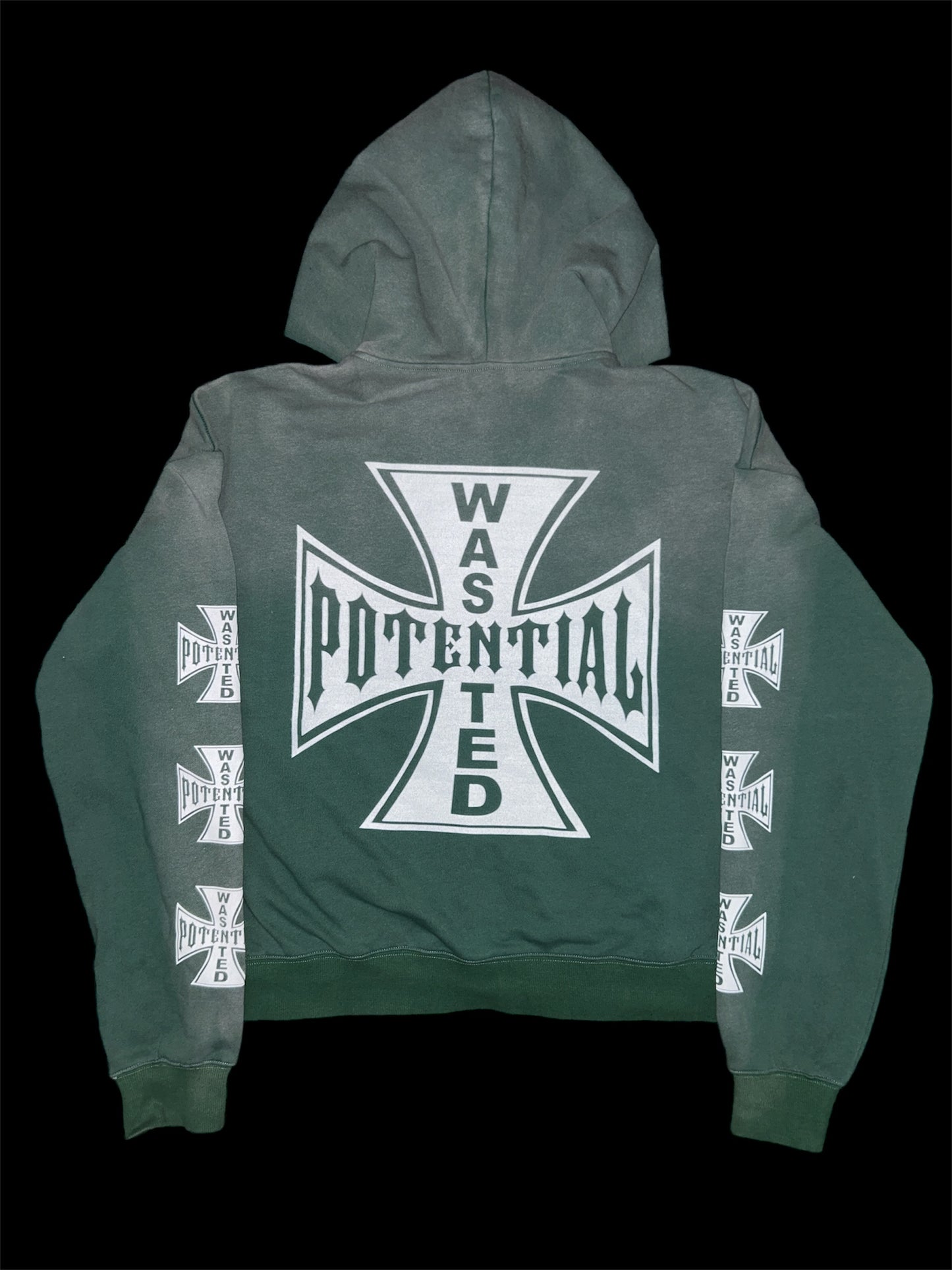 Studded Iron Cross Hoodie
