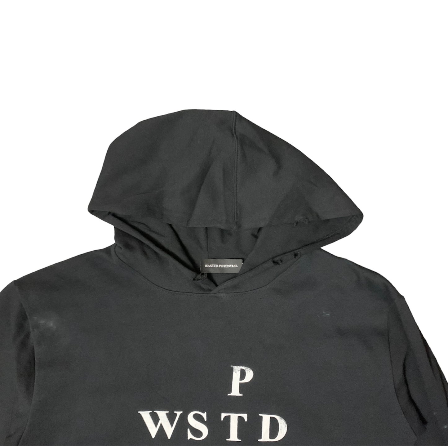 WASTED POTENTIAL Cropped Signature Cross Logo Hoodie