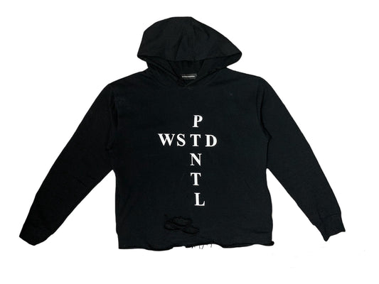 WASTED POTENTIAL Cropped Signature Cross Logo Hoodie