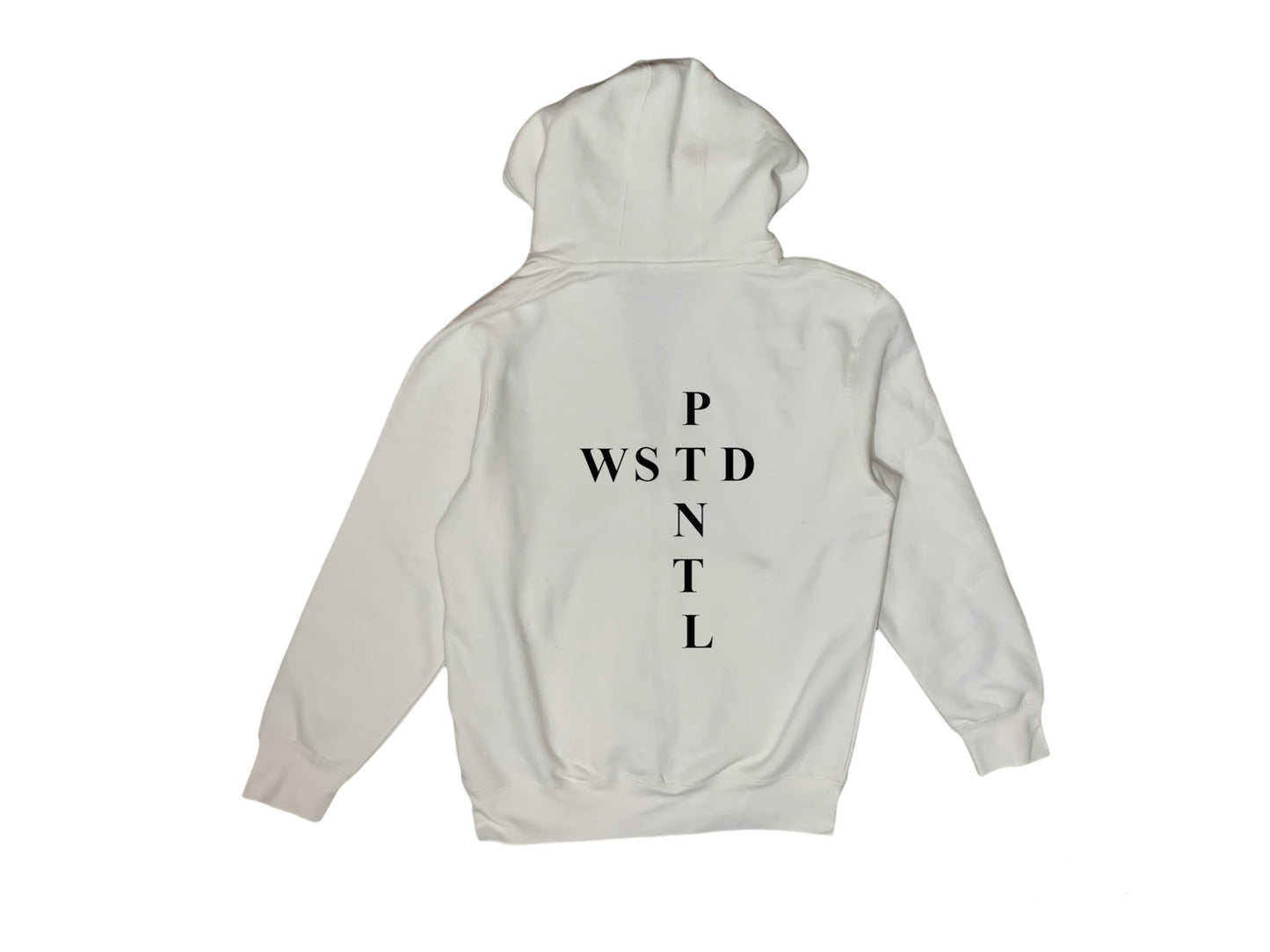 WASTED POTENTIAL Double-Knit White Full-Zip Hoodie